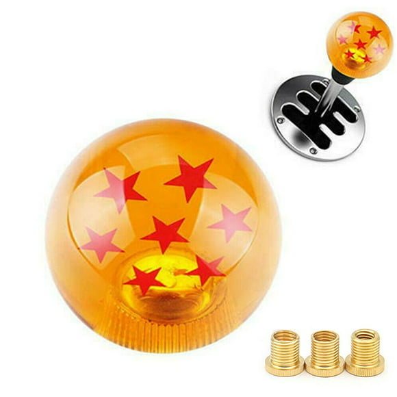 3 STAR Rxmotor Dragon ball Z Star Manual Stick Shift Knob With Adapters Fits Most Cars 1-7 stars 